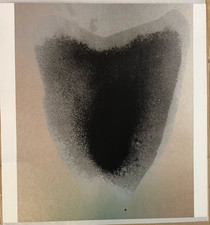 Otto Piene, Komposition silber/schwarz, 1972, handsigniert