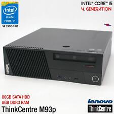 IBM LENOVO THINKCENTRE M93p SFF CORE i5-4590 COMPUTER PC WINDOWS 10 80GB 8GB RAM