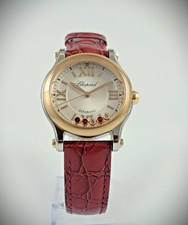Chopard Happy Sport Automatik 30mm Roségold/Stahl Diamanten/Rubine  278573-6026