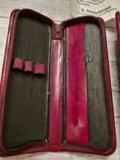 Echt Leder Etui für 3 Stifte Tasche,  Kugelschreiber Schreibgeräte etc.