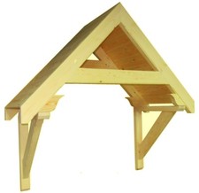 Holz Haustür Vordach Veranda