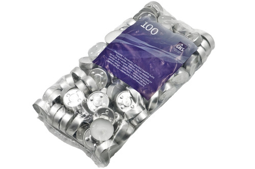100 teelichter weiß stunden - weiß,