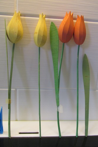 Tulpen aus holz gelb - tulpen,