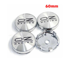 4x 60mm OZ Racing Silber Schwarz Satz Allufelge Nabenkappen Felgendeckel Auto