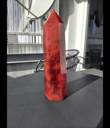 Feuerquarz obelisk rot - obelisk,