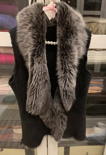 Furry jacke weste schwarz grau - furry,