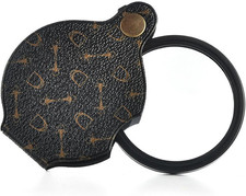 15-fache Taschenlupe faltbar mit Lederetui Leselupe für Senioren