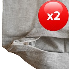 2 Stk 40x80 cm Kopfkissenbezug Kissenbezug Baumwolle Leinen Melange Made Germany