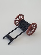 1x Lego Pferdegeschirr/Halterung mit 2 Kutschenräder NEU 2397 4489 4488 