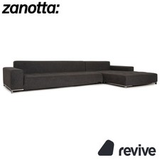 Zanotta Alfa Stoff Ecksofa Grau Sofa Couch