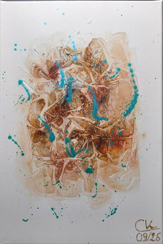 Abstraktes acrylgemälde - abstraktes,