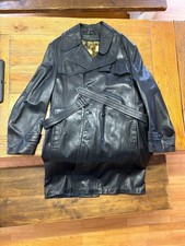 schwerer Echtledermantel