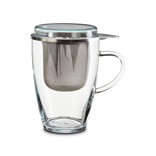 Teeglas mit sieb und - mit,