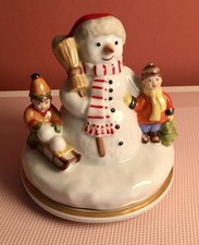Hutschenreuther Spieluhr Schneemann Weihnachten.