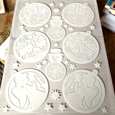3-D RELIEF - STICKER "Deluxe",   WEIHNACHTEN selbstklebend+ Jittenmeier+  DIN4