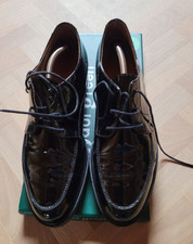 Paul Green Damenschnürschuhe, Softlack schwarz, Gr.: 41/7,5, getr.