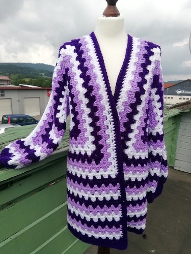 Häkeljacke hexagon cardigan - hexagon,