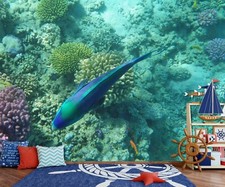 3D Ozean Fische Q7448 Tapete