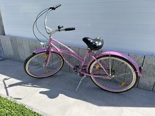 Fahrrad, Damenfahrrad Beachcruiser mit Korb, 3 Gänge