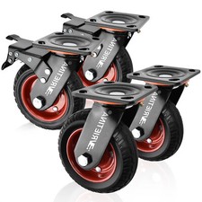 360° Transportrollen, 4 Stück 200mm Schwerlastrollen Tragkraft 1200KG