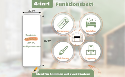 Kinderbett baumhaus hochbett - baumhaus,