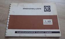 ZF Getriebe T325 Bedienungsanleitung + Ersatzteilliste Ausf. Schlüter u. Eicher
