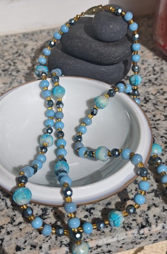 Lange boho halskette mit - boho,