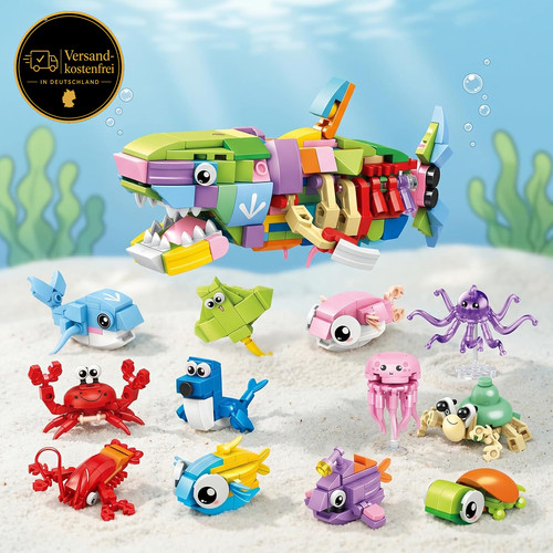 Mini bausteine meerestiere set - mini,