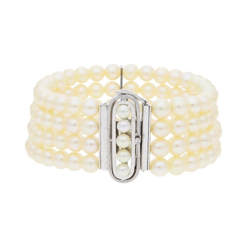 Perlarmband 585 000 weißgold - perlarmband, 585/000
