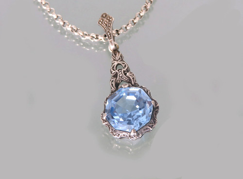 Art deco silber anhänger - art,