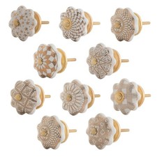 Set Möbelknopf Edel Weiß