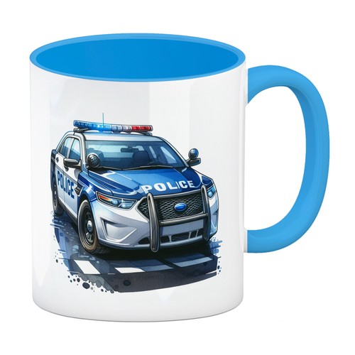 Polizeiauto mit blaulicht - polizeiauto,