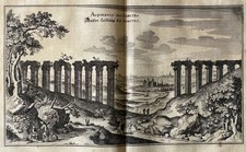 Aquädukt Saintes Merian Kupferstich Ansicht Topographiae Frankreich - 1655-61