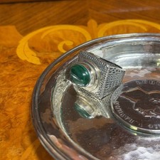 Vintage Ring Silber Malachit