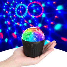 Discokugel mit Musik-Aktivierung & Fern­bedienung LED-Lichteffekte Party DJ...