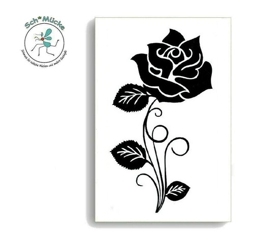 Faketattoo schwarze rose - faketattoo,