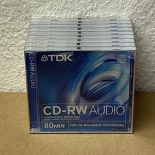 9x TDK CD-RW 80 Minuten Audio