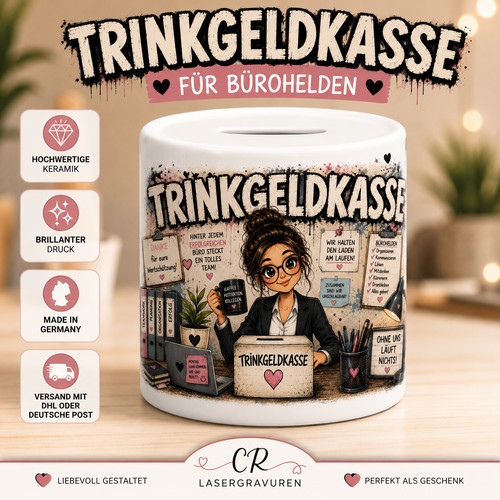Trinkgeldkasse bürohelden - trinkgeldkasse,