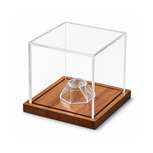 Acryl vitrine mit holzsockel - mit,