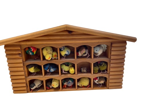 Holz schaukasten mit steiff - schaukasten,