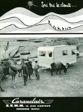 Werbung alter Wohnwagen