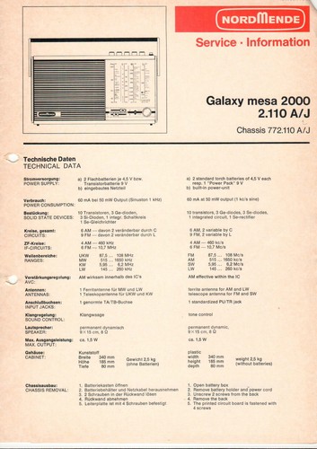 Nordmende galaxy mesa 2000 - nordmende,