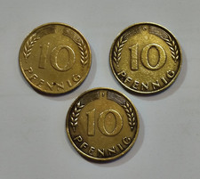 3 Stck. Münzen á 10 Pfennig