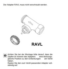 ADAPTER Danfoss RAVL 26mm auf
