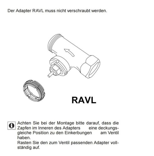 Adapter danfoss ravl - adapter, 26mm
