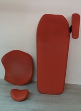 OMS Staff Riunito  Italy Dental Stuhl Polster Orange Gebraucht