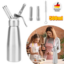 Edelstahl Sahnesyphon Sahnespender Espuma Flasche Sahne Sprühflasche 500ML