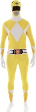 Morphsuits Herrenkostüm „Power Rangers“ in Erwachsenengröße, Gelb, L