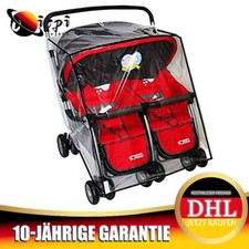 Universal Zwillingskinderwagen Regenschutz Side by Side Wasserdicht Transparent