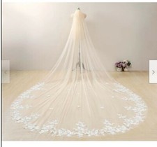 Weiß Ivory Brautschleier Mit